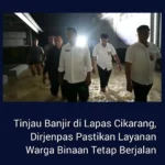 Dirjenpas Mashudi meninjau langsung Lapas Cikarang yang terdampak banjir untuk memastikan keamanan dan pelayanan warga binaan.